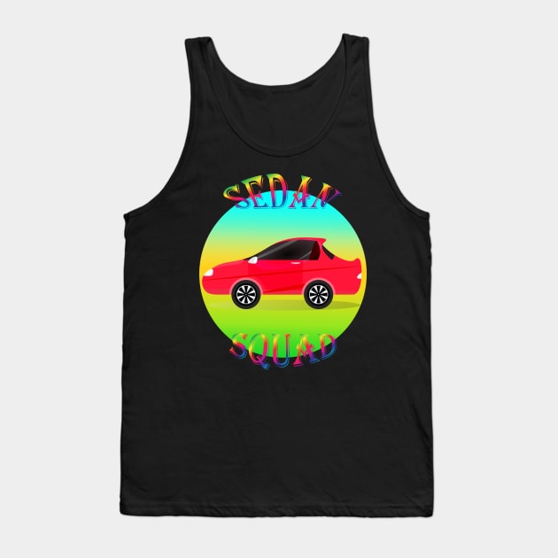 Sedan Squad Exotics Cool Art Graphic Design Sport Car Valentine's Day tournament T-Shirt, Stocker for Dad, Mom Tank Top by Sodsai